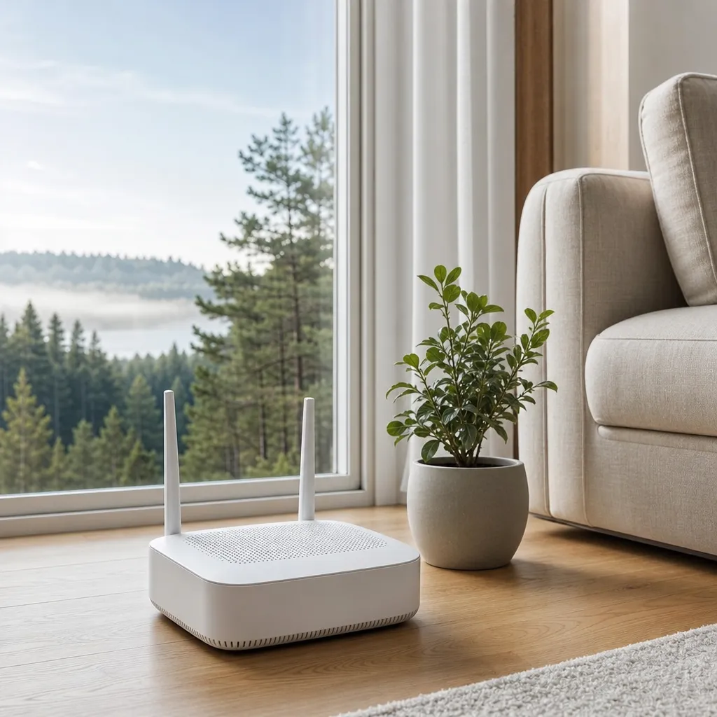 5G-router för mobilt bredband i hemmiljö — illustration av jämförelse mellan operatörer